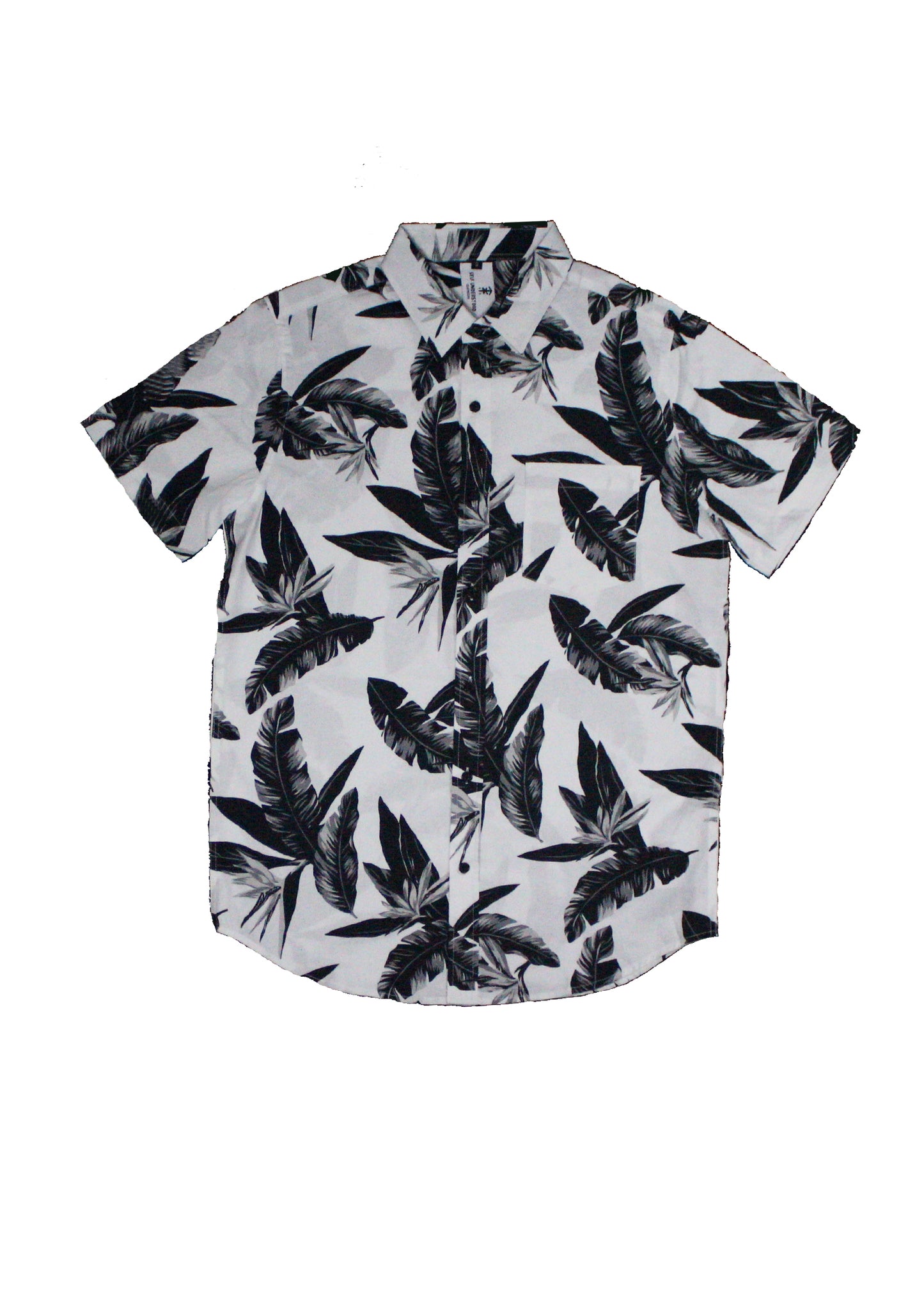 Feather Short Sleeve Button Down